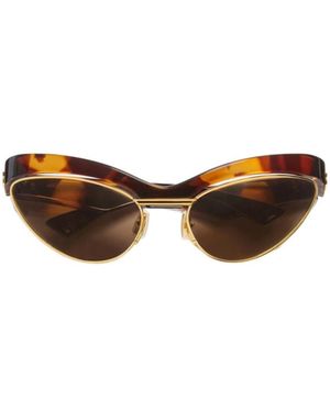 Bottega Veneta Eyewear Duo Angle Cat Eye Sunglasses - White