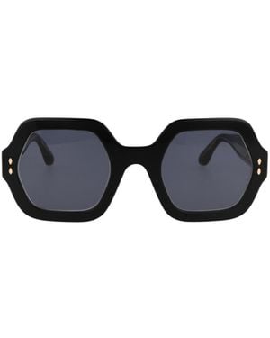 Isabel Marant Hexagonal Frame Sunglasses - Blue