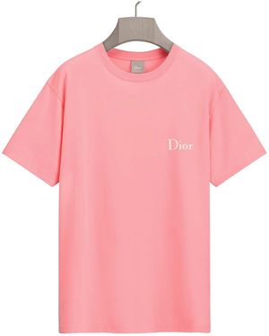 Dior T-Shirt With Embroidery, Relaxed Fit - Pink