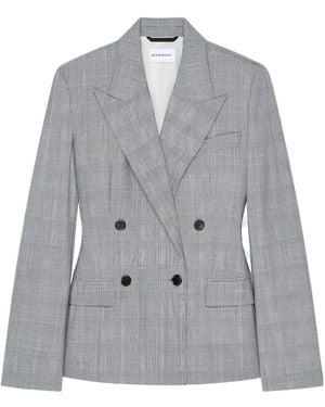 Givenchy Double-Breasted Checked Jacket - Gray