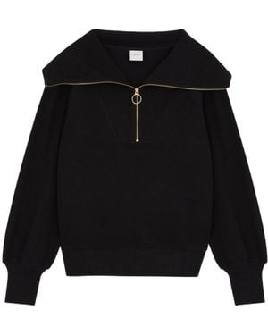 Varley Stretch-Cotton Half-Zip Sweatshirt - Black