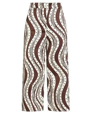 MAX&Co. Two-Tone High-Waisted Wide-Leg Pants - White