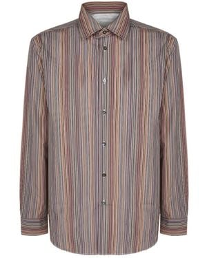 Paul Smith Striped Shirt - Brown