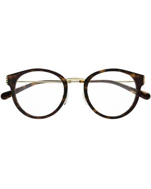 Gucci Eyewear Round Metal Glasses And Frames - White