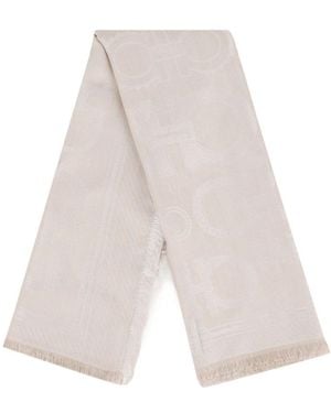 Ferragamo Gancini Stole Scarf - White