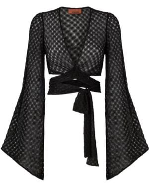 Missoni Raschel Workmanship Wrap Top - Black