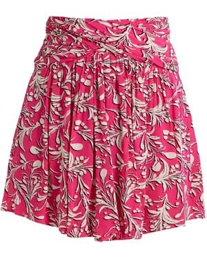 Isabel Marant Floral Print Umbrella Skirt - Red