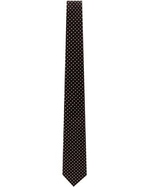 Tom Ford Micro Check 6Cm Tie - White