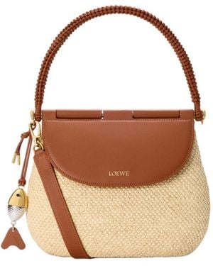 Loewe Medium Pescador Logo-Detail Tote Bag - Brown