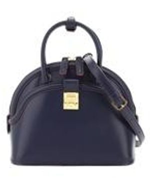 MCM Logo-Plaque Tote Bag - Blue