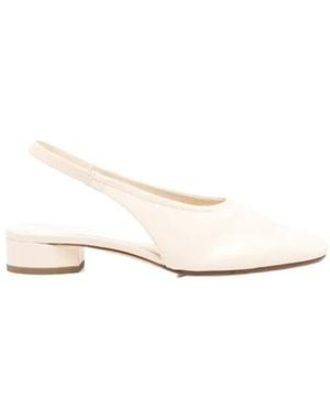 Aeyde Dua Backstrap Leather Pumps - Natural