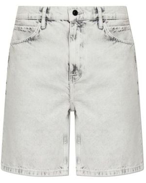 AllSaints Denim Shorts With Belt Loops - Gray