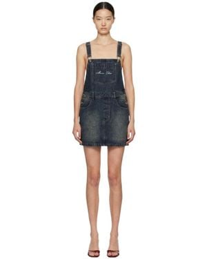 Marissa Chiara Denim Overalls Skirt - Blue