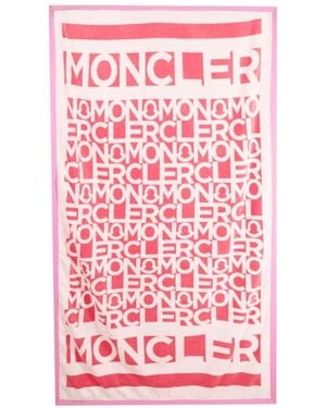Moncler Logo Beach Towel - Pink