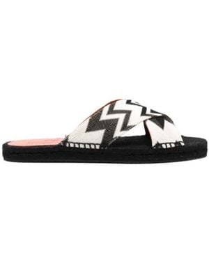 Missoni Cross-Straps Espadrilles - Black