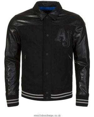 Armani Jeans Logo Casual Jacket - Black