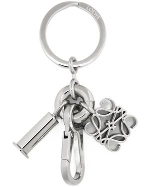 Loewe Anagram Keyring - White
