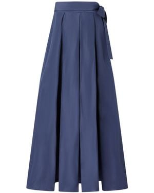 Pinko Pleated Waist-Belt Maxi Skirt - Blue