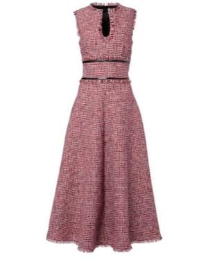 Safiyaa Dorothy Tweed Midi Dress - Purple
