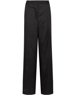 Dries Van Noten Striped Wide-Leg Trousers - Purple