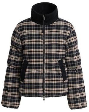 Varley Plaid Cotton Coat - Black