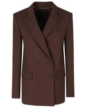 FEDERICA TOSI Double-Breasted Blazer - Brown
