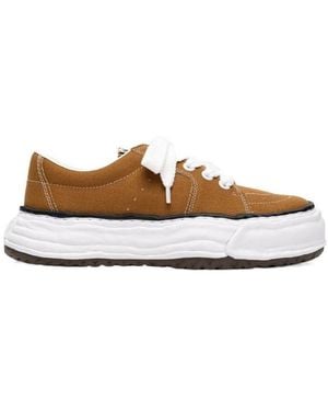 Maison Mihara Yasuhiro 'Eric' Og Sole Canvas Low-Top Trainer - Brown