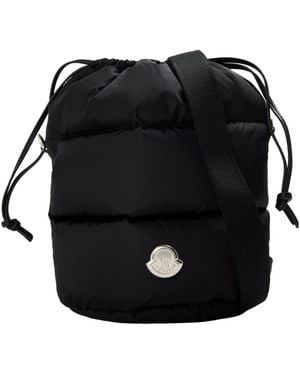 Moncler Uilted Drawstring Bucket Bag - Black
