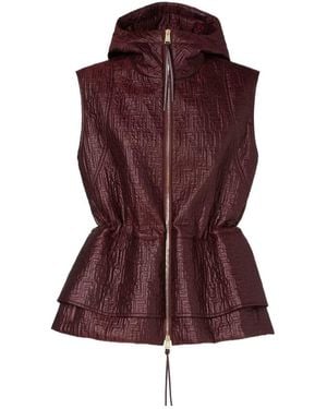 Fendi Ff Quilted Vest - Purple