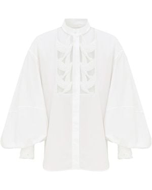 Zimmermann Luna Applique Blouse - White