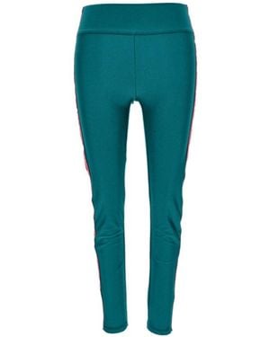 Versace Embossed-Logo Leggings - Green