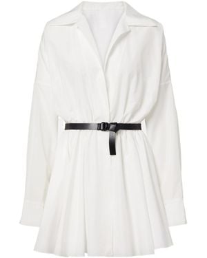 Norma Kamali Long-Sleeved Shirt Dress - White