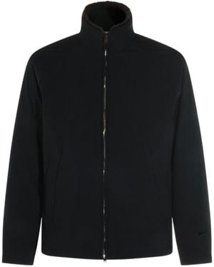 Herno Faux-Fur Trim High-Neck Jacket - Black