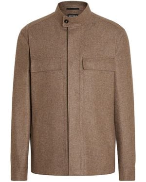 ZEGNA Oasi Cashmere Overshirt - Brown
