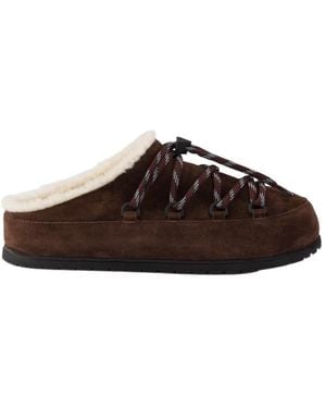 Prada Suede Mules - Brown