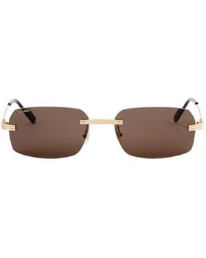 Cartier Frameless Rectangular Sunglasses - White