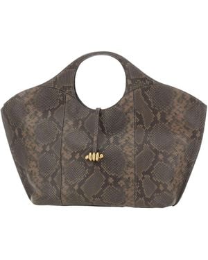 Gianni Chiarini Infinity Python-Effect Leather Tote Bag - Gray