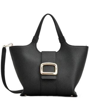 Roger Vivier Mini Viv' Choc Tote Bag - Black