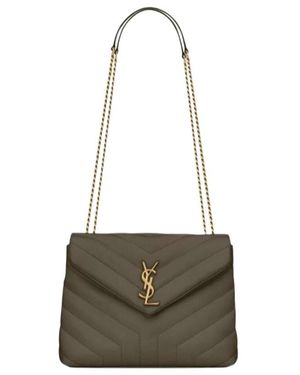 Saint Laurent Small Loulou Shoulder Bag - White