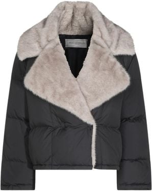 Antonelli Faux Fur Collar Down Jacket - Grey