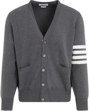 Thom Browne Bar Milano Stitch Cardigan - Grey