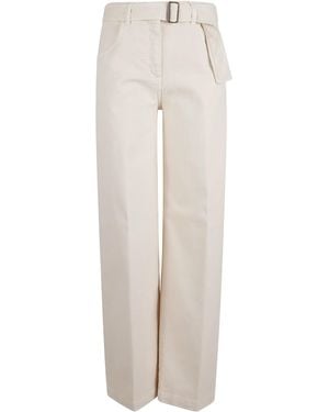 True Royal Belted Wide-Leg Trousers - White