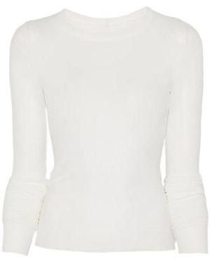 Rick Owens Ribbed Long-Sleeve Top - White