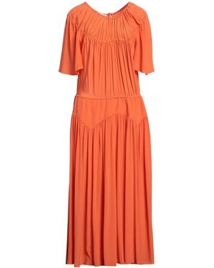 Marni Solid-Colored Flare Skirt - Orange