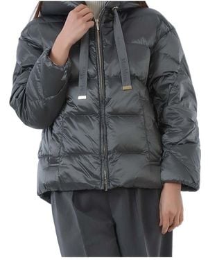 Max Mara Long-Sleeved Down Jacket - Gray