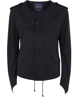 Yohji Yamamoto Buttoned Long-Sleeved Jacket - Blue