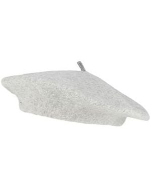 Brunello Cucinelli Minimalist Wool Beret - White