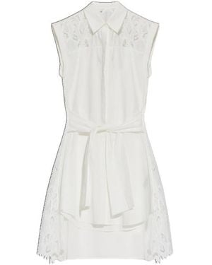 AllSaints Zola Lace-Trim Mini Dress - White