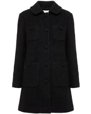 N°21 Single-Breasted Coat - Black
