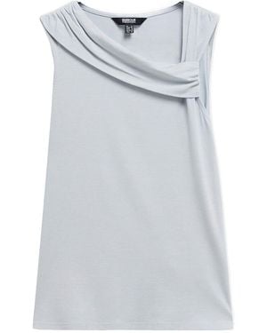 Barbour Pleated Detail Top - Gray